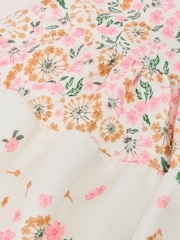 Reiss Pink Print Myra Floral-Print Sleeveless Scuba Dress - Image 5 of 5