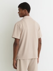 Reiss Stone Cedric Textured Cuban-Collar Shirt - Image 6 of 7