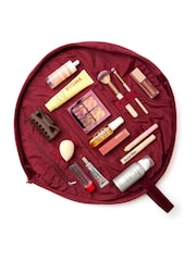 The Flat Lay Co. Embroidered Velvet Open Flat Drawstring Makeup Bag - Image 6 of 10