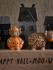 Natural Light Up Hamish the Highland Cow Halloween Decoration - Image 3 of 3