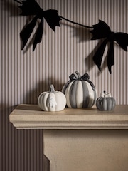 Set of 3 Ceramic Pumpkins Halloween Decorations - Εικόνα 1 του 3
