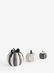Set of 3 Ceramic Pumpkins Halloween Decorations - Εικόνα 3 του 3