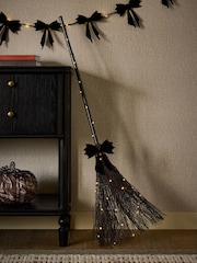 Black Light Up Broom Large Halloween Decoration - Image 1 of 2