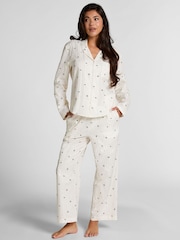 Hunkemoller White Jacquard Longsleeve Shirt - Image 3 of 6