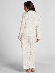 Hunkemoller White Jacquard Longsleeve Shirt - Image 4 of 6