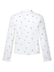 Hunkemoller White Jacquard Longsleeve Shirt - Image 6 of 6