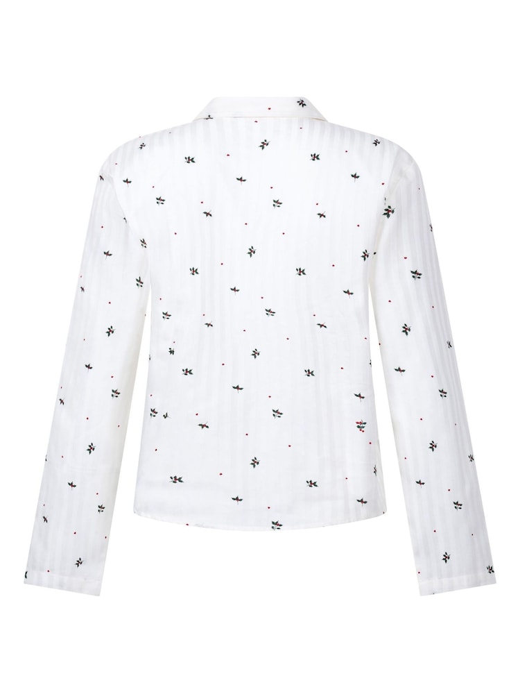 Hunkemoller White Jacquard Longsleeve Shirt - Image 6 of 6 Hunkemoller White Jacquard Longsleeve Shirt - Image 6 of 6