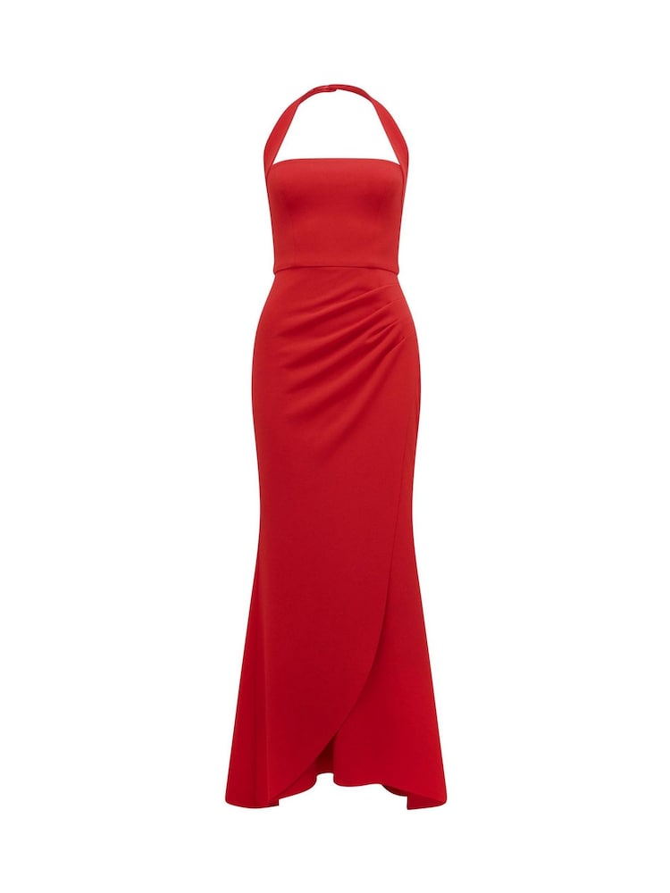Forever New Red Willow Petite Halter Neck Wrap Maxi Dress - Image 5 of 5