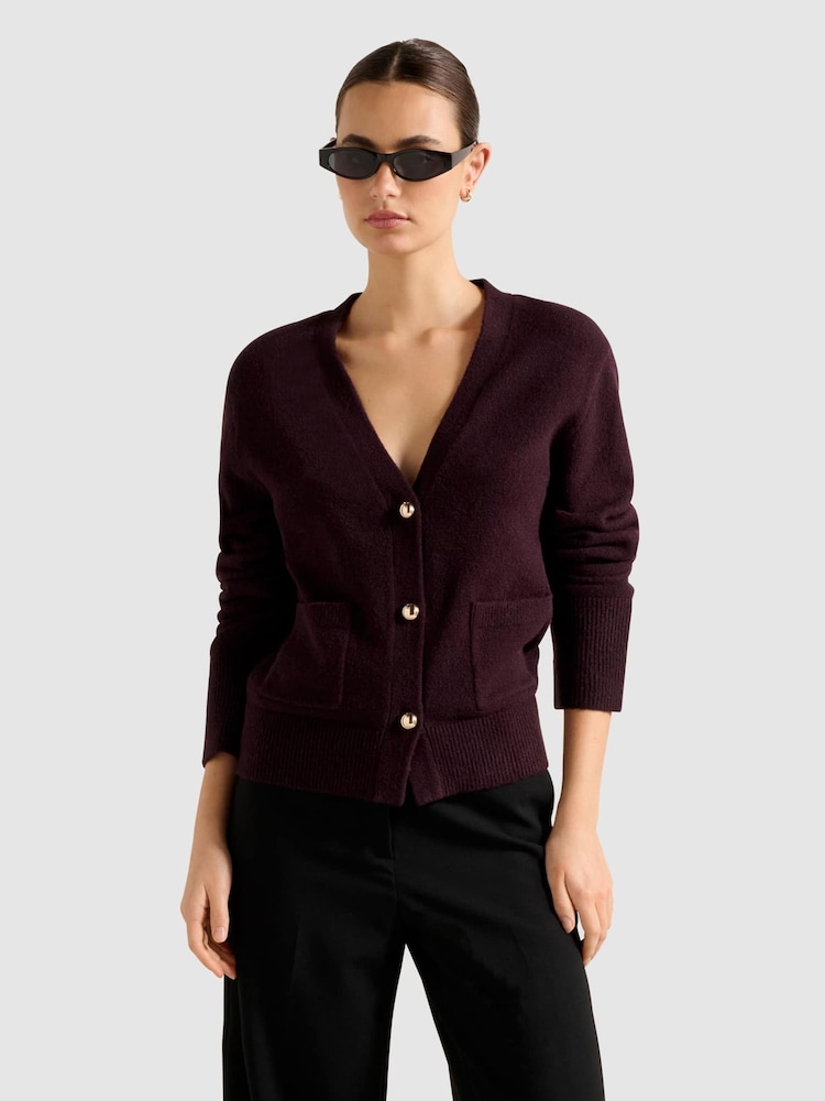 Forever New Purple Cassidy Knitted Cardigan - Image 1 of 6
