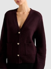 Forever New Purple Cassidy Knitted Cardigan - Image 4 of 6