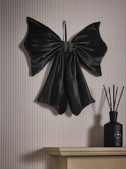 Black Large Bat Bow Halloween Decoration - Image 1 of 3