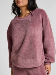 Hunkemoller Pink Long Sleeved Fluffy Fleece - Image 2 of 5