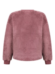 Hunkemoller Pink Long Sleeved Fluffy Fleece - Image 5 of 5