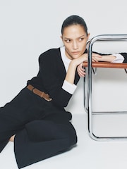 The Set 3 Pack 4 Pack Fine Knit V-Neck Jumpers Black/Chocolate Brown/Stone - Image 3 of 5