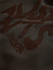 smALLSAINTS Brown Orlando Oversized Pullover Waffle Hoodie - Image 12 of 12
