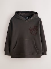 smALLSAINTS Brown Orlando Oversized Pullover Waffle Hoodie - Image 6 of 12