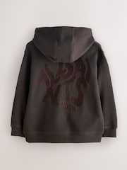 smALLSAINTS Brown Orlando Oversized Pullover Waffle Hoodie - Image 7 of 12