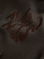 smALLSAINTS Brown Orlando Oversized Pullover Waffle Hoodie - Image 8 of 12
