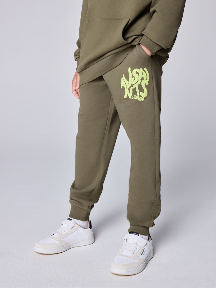 smALLSAINTS Khaki Green Orlando Straight Cuffed Joggers - Image 2 of 10 smALLSAINTS Khaki Green Orlando Straight Cuffed Joggers - Image 2 of 10