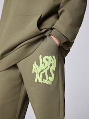smALLSAINTS Khaki Green Orlando Straight Cuffed Joggers - Image 5 of 10