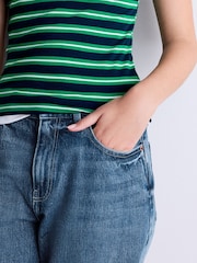 Dark Blue Authentic High Rise City Wide Leg Jeans - Image 6 of 9