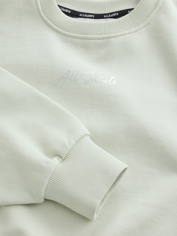 smALLSAINTS Mint Green Script Sweatshirt and Shorts Set - Image 8 of 8 smALLSAINTS Mint Green Script Sweatshirt and Shorts Set - Image 8 of 8