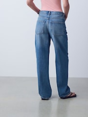 Light Blue Barrel Leg Jeans - Image 5 of 6