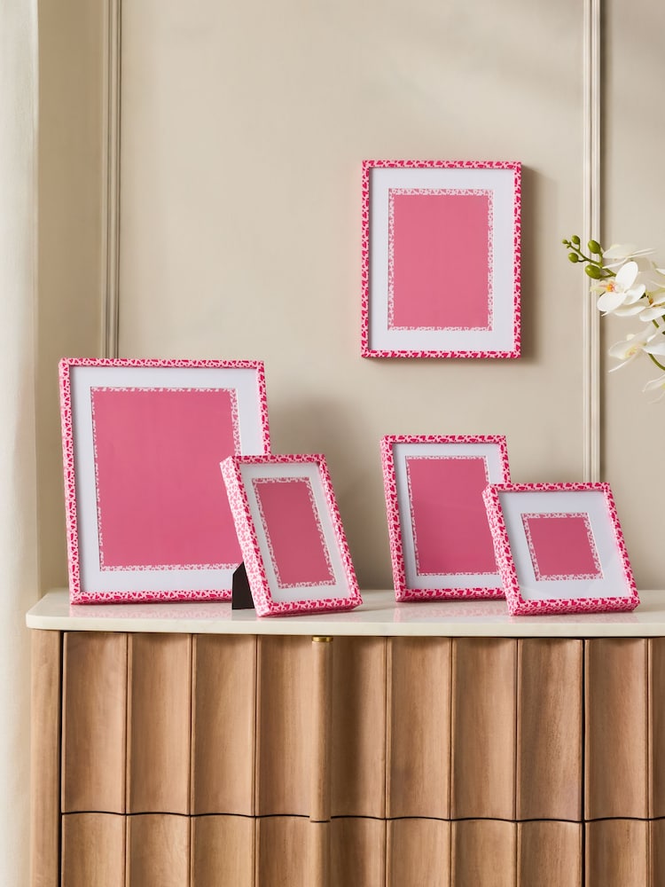 Set of 2 Pink Hadley Photo Frames - Image 1 of 5 Set of 2 Pink Hadley Photo Frames - Image 1 of 5