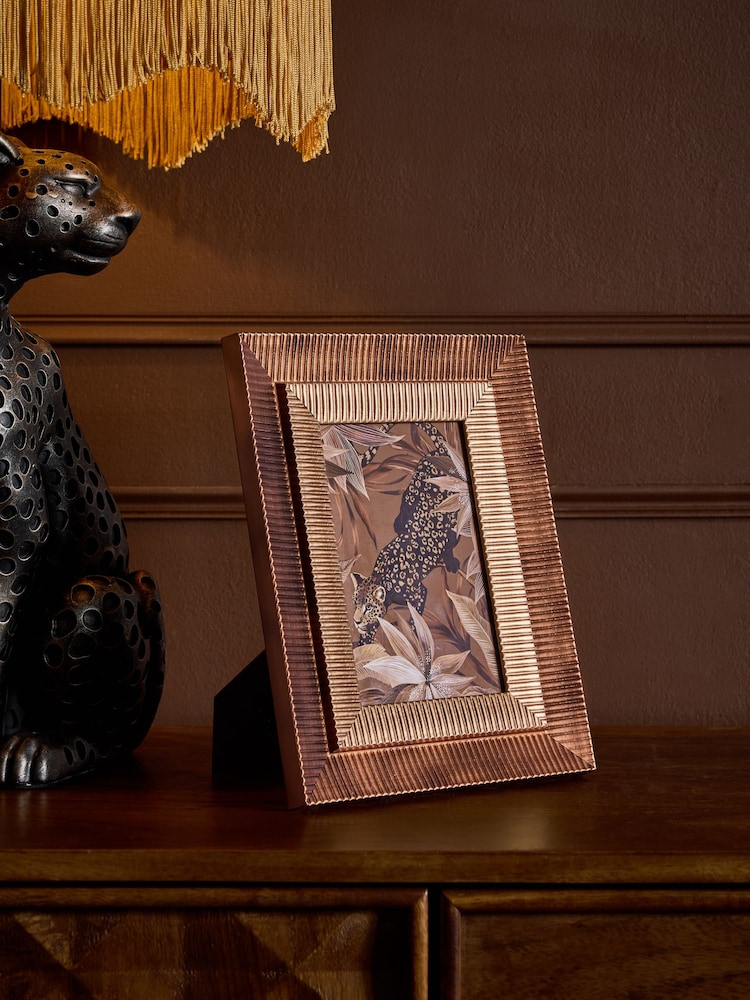 Bronze Linear Textured Two Tone Photo Frame - Image 1 of 5 Bronze Linear Textured Two Tone Photo Frame - Image 1 of 5