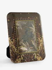 Black Glass Tiger and Star Patterned Photo Frame - Image 3 of 4