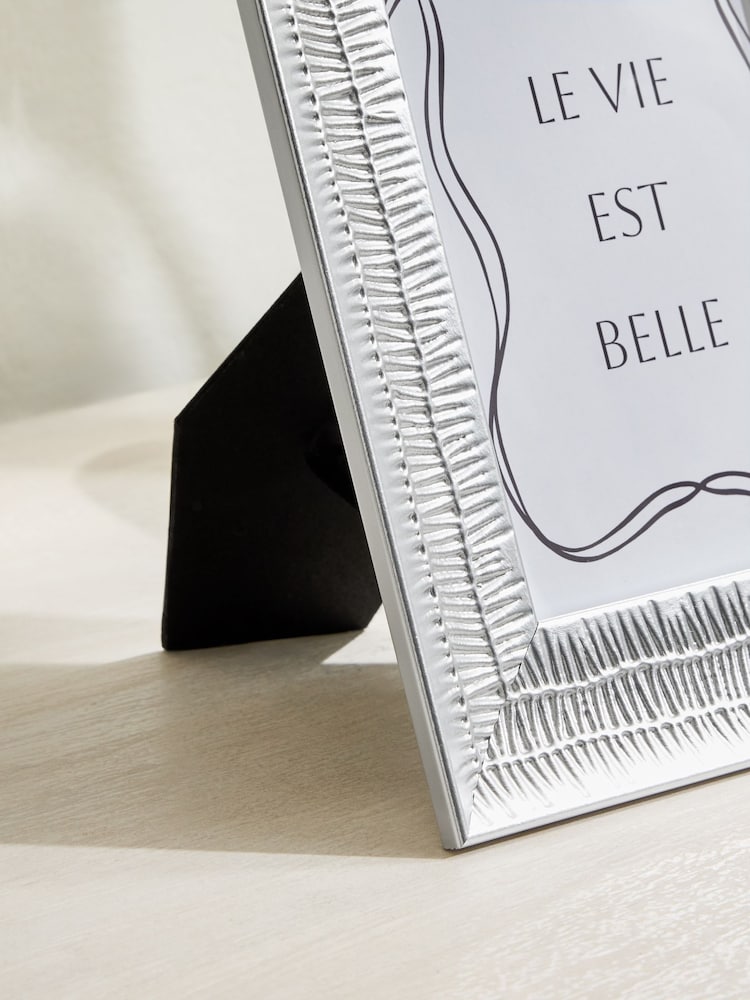 Silver Thatched Texture Photo Frame - Image 2 of 3