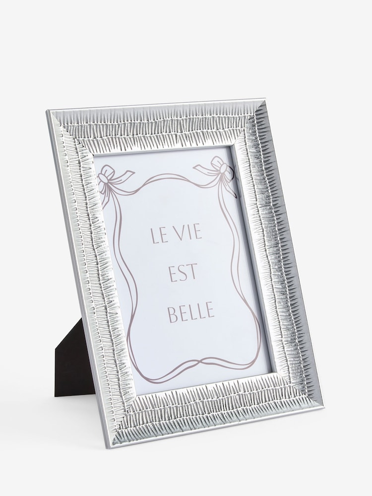 Silver Thatched Texture Photo Frame - Image 3 of 3