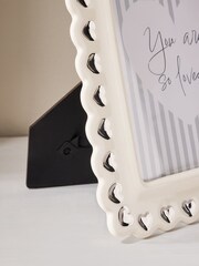 White and Silver Hearts Ceramic Photo Frame - Image 2 of 3