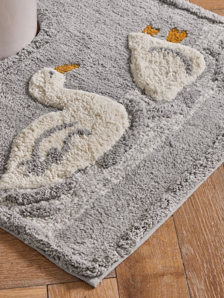 Grey Duck Pedestal Bathmat - Image 2 of 3