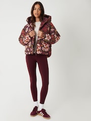 Threadbare Red Floral Print Hooded Padded Jacket - Image 5 of 5