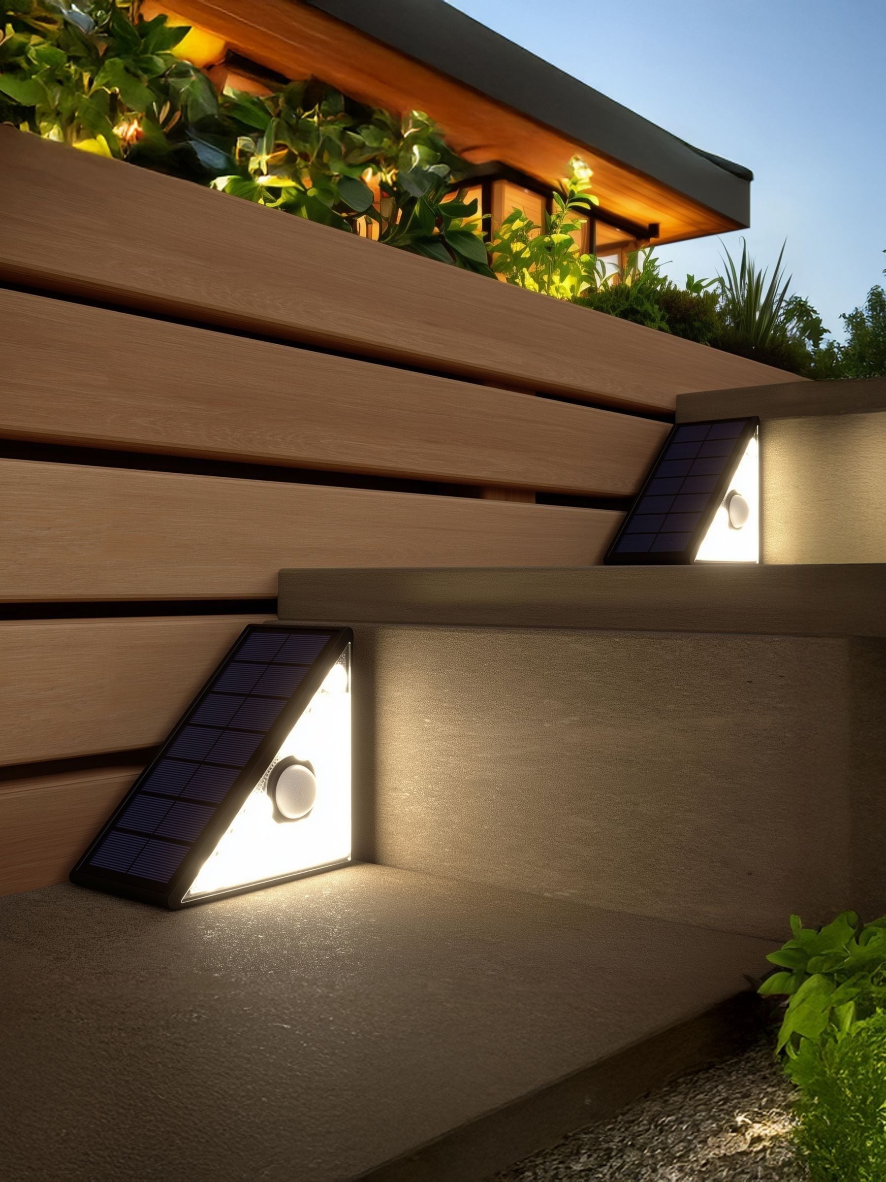 B&Q -  Pennine Solar Pir Step Light (Set Of 2) - Image 2