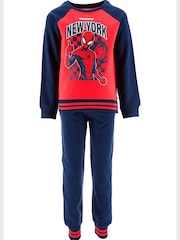 Brands In Red Marvel Spider-Man New York Sweat Top & Joggers Set - Image 1 of 4