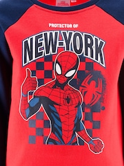 Brands In Red Marvel Spider-Man New York Sweat Top & Joggers Set - Image 4 of 4