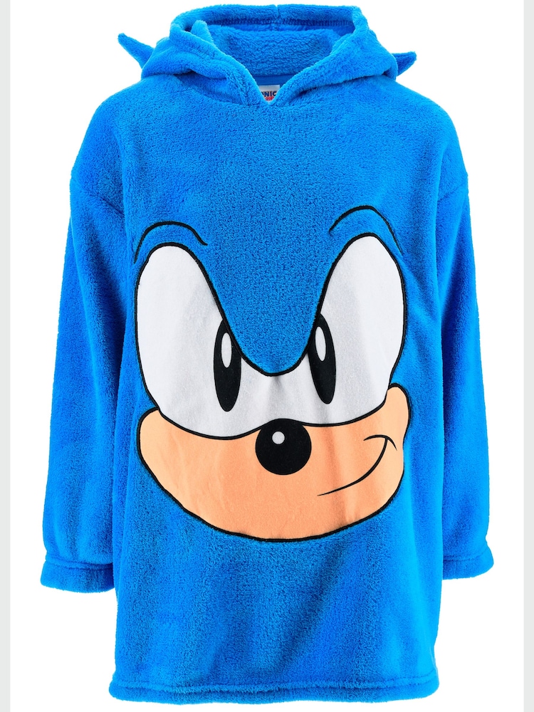 Brands In Blue Sonic Face Blanket Hoodie - Image 1 of 5 Brands In Blue Sonic Face Blanket Hoodie - Image 1 of 5