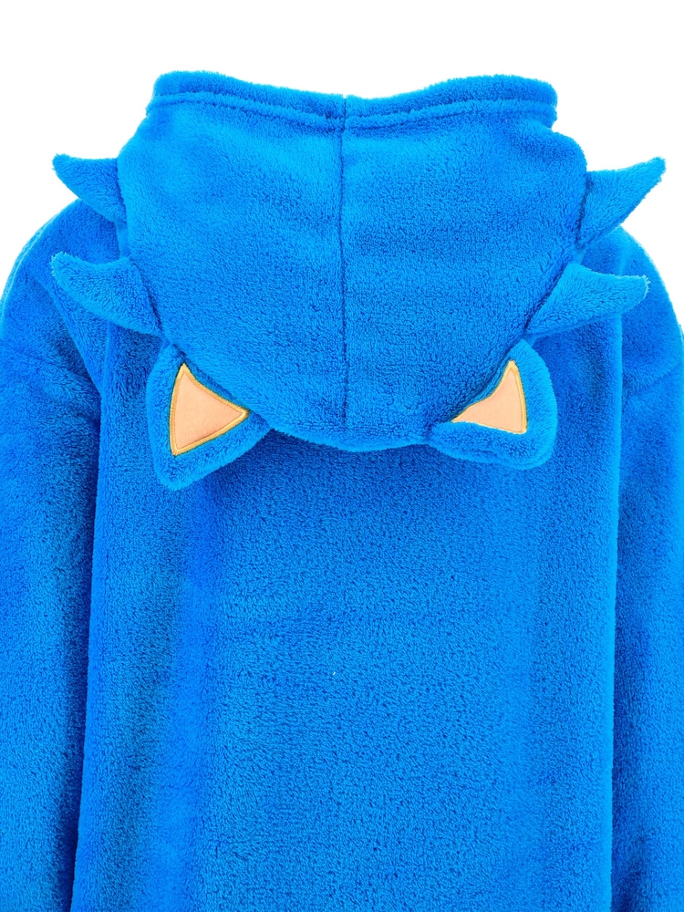 Brands In Blue Sonic Face Blanket Hoodie - Image 5 of 5 Brands In Blue Sonic Face Blanket Hoodie - Image 5 of 5
