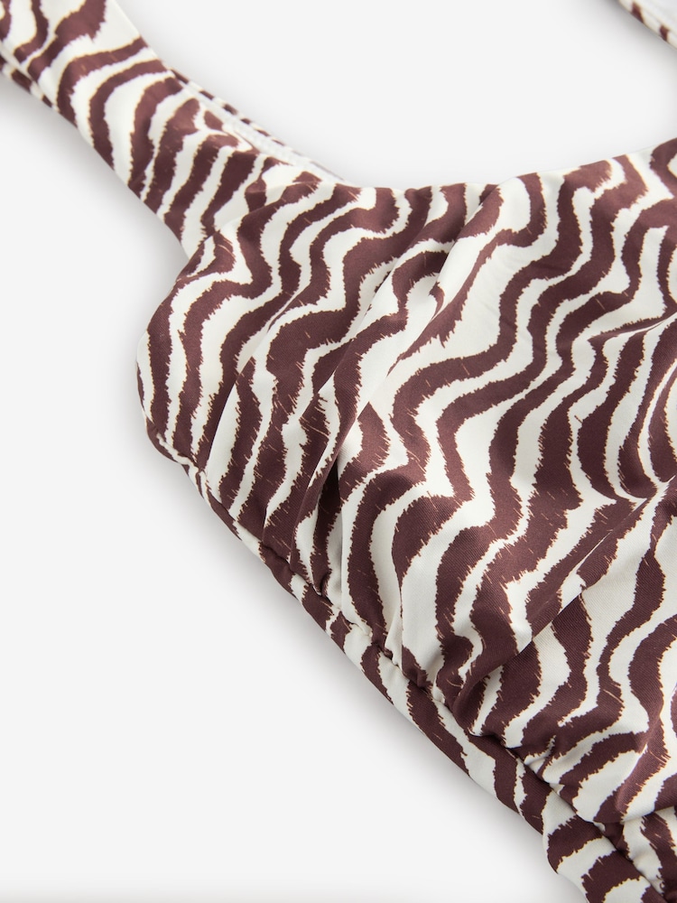 Daily by Desmond and Dempsey Chocolate Brown Wave Tankini Bikini Top - Image 10 of 10 Daily by Desmond and Dempsey Chocolate Brown Wave Tankini Bikini Top - Image 10 of 10