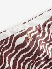 Daily by Desmond and Dempsey Chocolate Brown Wave High Leg Bikini Briefs - Image 10 of 10
