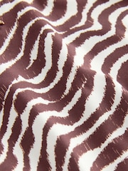 Daily by Desmond and Dempsey Chocolate Brown Wave High Leg Bikini Briefs - Image 9 of 10