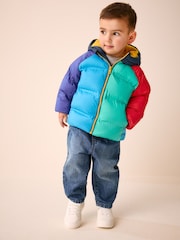Bright Colour Block Padded Coat (3mths-7yrs) - Image 1 of 10
