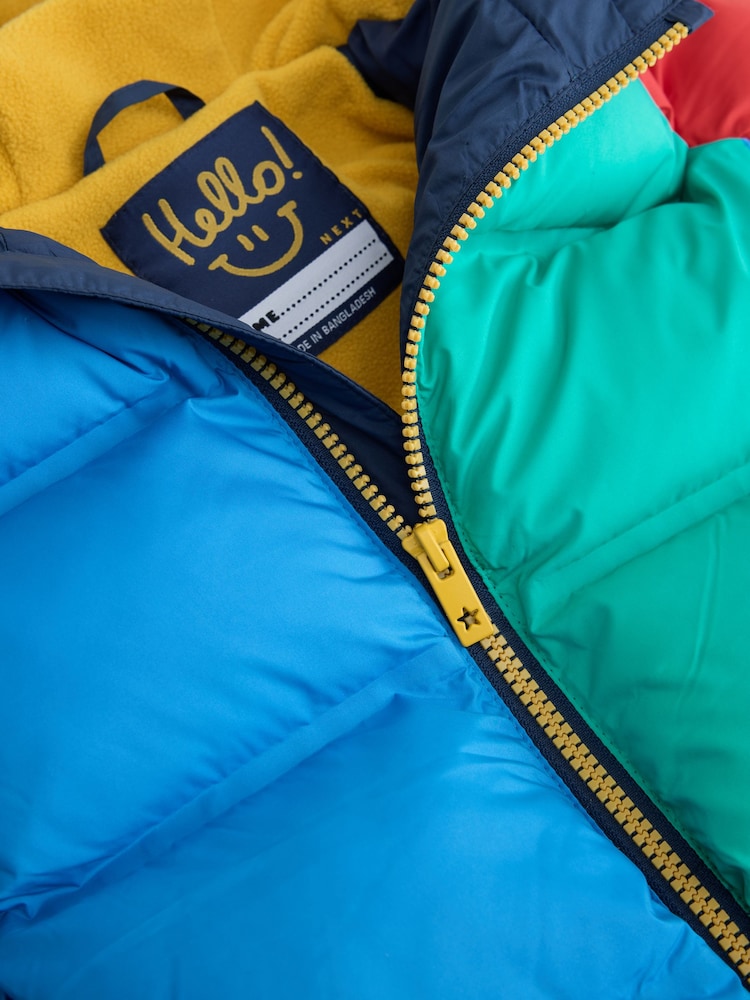 Bright Colour Block Padded Coat (3mths-7yrs) - Image 10 of 10 Bright Colour Block Padded Coat (3mths-7yrs) - Image 10 of 10