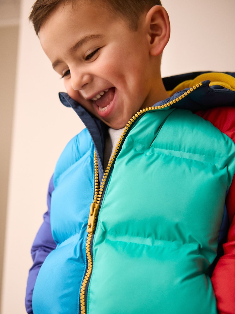 Bright Colour Block Padded Coat (3mths-7yrs) - Image 2 of 10 Bright Colour Block Padded Coat (3mths-7yrs) - Image 2 of 10