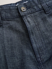 漂洗蓝色 - 阔腿七分牛仔裤 - 图片7 / 8