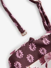 Daily by Desmond and Dempsey Chocolate/Cream Reversible Bandeau Bikini Top with Removable Straps - Image 12 of 12