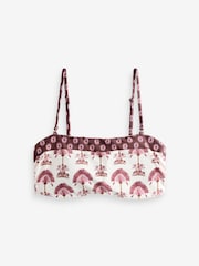 Daily by Desmond and Dempsey Chocolate/Cream Reversible Bandeau Bikini Top with Removable Straps - Image 8 of 12