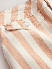 Orange/White Stripe Lightweight Denim Patch Pocket Cropped Jeans - Image 8 of 9